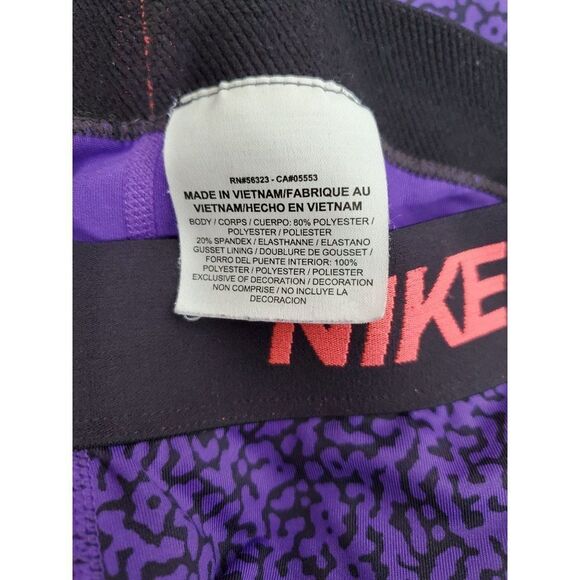 Nike Pro Women's Dri-Fit Mezzo Print Purple Capri Workout Activewear Leg… - Picture 7 of 12